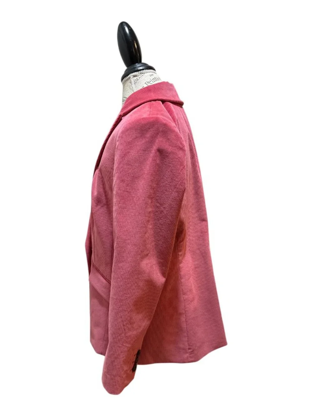 Talbots Sz 12 Dark Pink Corduroy Double Breasted Blazer Jacket NWOT - Never Worn
